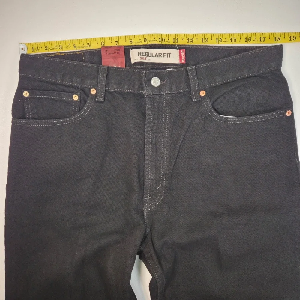NWT Vintage Levi's 505 Black Jeans Mens 38×30 Fits 36×30 Deadstock From Y2k